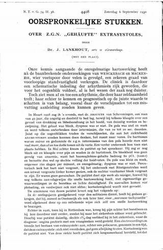 Eerste pagina van het artikel zoals het is gepubliceerd in het tijdschrift