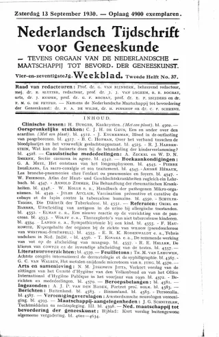 Eerste pagina van het artikel zoals het is gepubliceerd in het tijdschrift