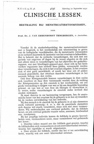 Eerste pagina van het artikel zoals het is gepubliceerd in het tijdschrift