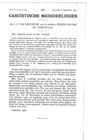 Eerste pagina van het artikel zoals het is gepubliceerd in het tijdschrift