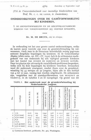 Eerste pagina van het artikel zoals het is gepubliceerd in het tijdschrift