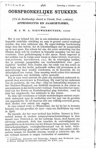 Eerste pagina van het artikel zoals het is gepubliceerd in het tijdschrift