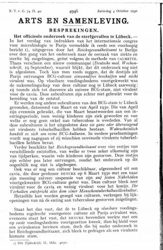 Eerste pagina van het artikel zoals het is gepubliceerd in het tijdschrift