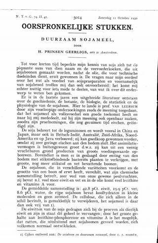 Eerste pagina van het artikel zoals het is gepubliceerd in het tijdschrift