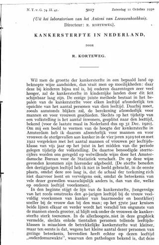Eerste pagina van het artikel zoals het is gepubliceerd in het tijdschrift
