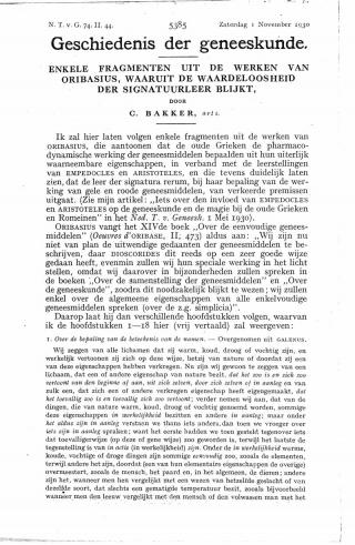 Eerste pagina van het artikel zoals het is gepubliceerd in het tijdschrift