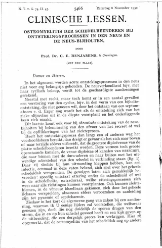 Eerste pagina van het artikel zoals het is gepubliceerd in het tijdschrift