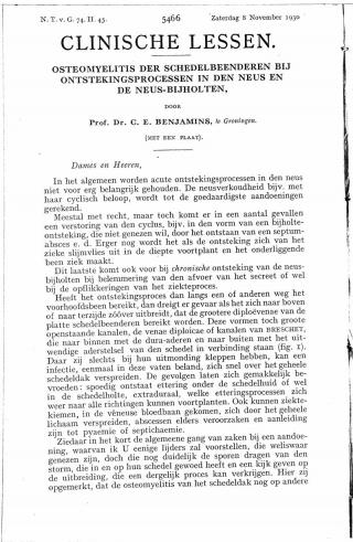 Eerste pagina van het artikel zoals het is gepubliceerd in het tijdschrift