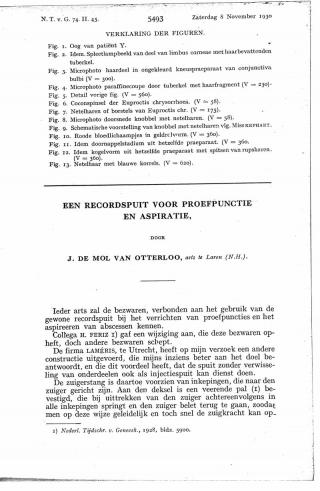 Eerste pagina van het artikel zoals het is gepubliceerd in het tijdschrift