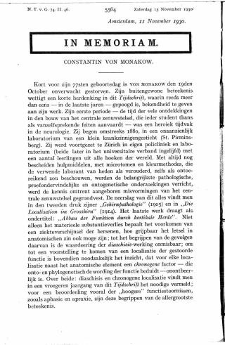 Eerste pagina van het artikel zoals het is gepubliceerd in het tijdschrift