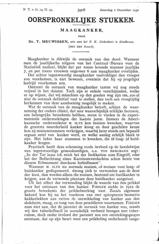 Eerste pagina van het artikel zoals het is gepubliceerd in het tijdschrift