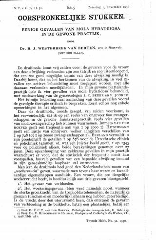 Eerste pagina van het artikel zoals het is gepubliceerd in het tijdschrift