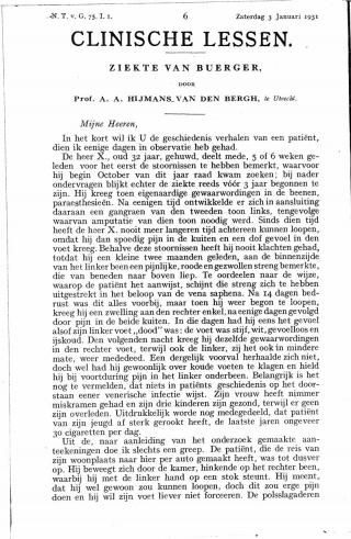 Eerste pagina van het artikel zoals het is gepubliceerd in het tijdschrift