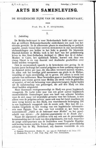 Eerste pagina van het artikel zoals het is gepubliceerd in het tijdschrift