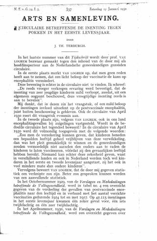 Eerste pagina van het artikel zoals het is gepubliceerd in het tijdschrift