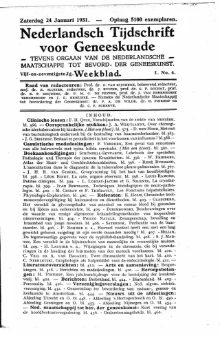 Eerste pagina van het artikel zoals het is gepubliceerd in het tijdschrift
