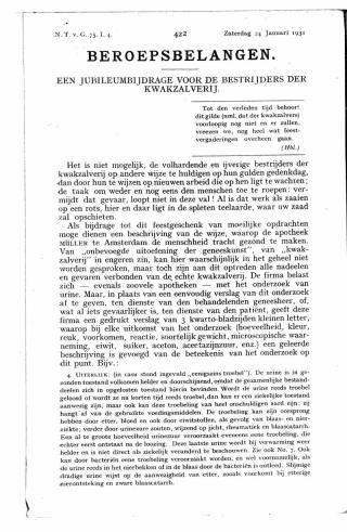 Eerste pagina van het artikel zoals het is gepubliceerd in het tijdschrift