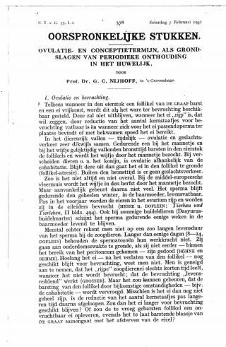 Eerste pagina van het artikel zoals het is gepubliceerd in het tijdschrift