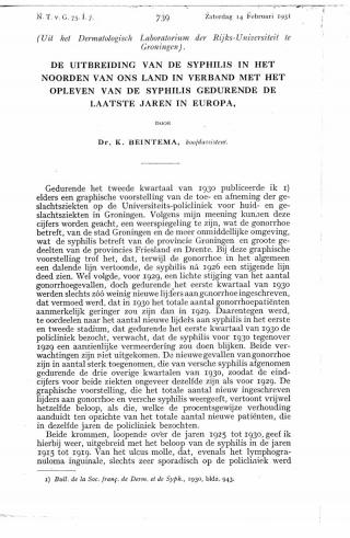 Eerste pagina van het artikel zoals het is gepubliceerd in het tijdschrift