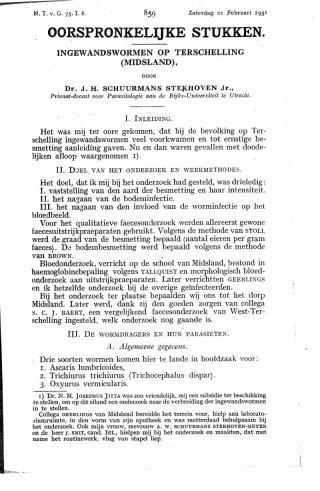 Eerste pagina van het artikel zoals het is gepubliceerd in het tijdschrift