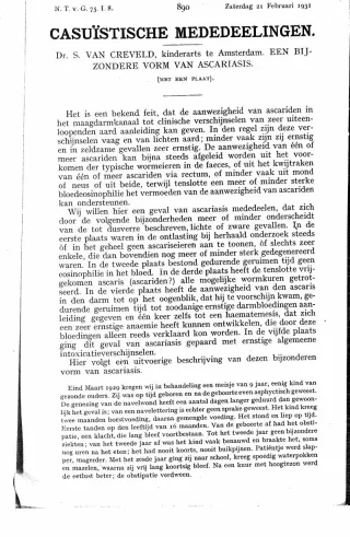 Eerste pagina van het artikel zoals het is gepubliceerd in het tijdschrift
