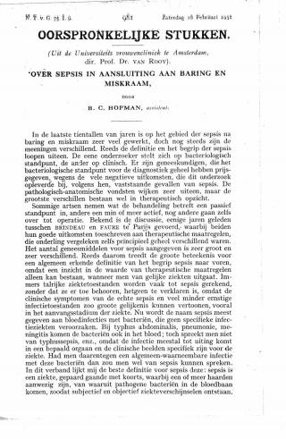Eerste pagina van het artikel zoals het is gepubliceerd in het tijdschrift