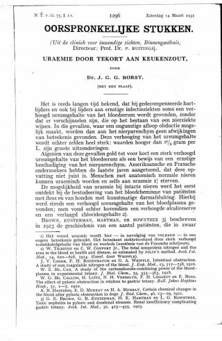 Eerste pagina van het artikel zoals het is gepubliceerd in het tijdschrift