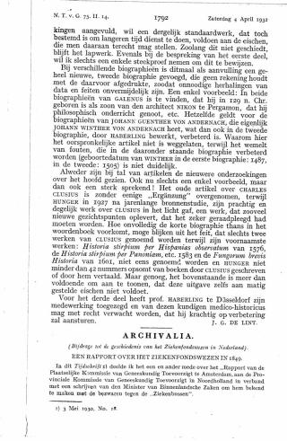 Eerste pagina van het artikel zoals het is gepubliceerd in het tijdschrift