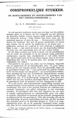 Eerste pagina van het artikel zoals het is gepubliceerd in het tijdschrift