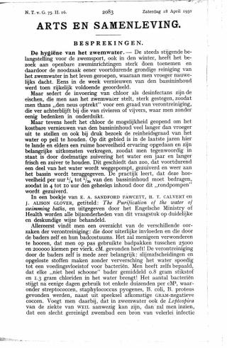 Eerste pagina van het artikel zoals het is gepubliceerd in het tijdschrift