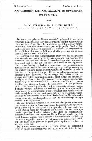 Eerste pagina van het artikel zoals het is gepubliceerd in het tijdschrift