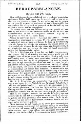 Eerste pagina van het artikel zoals het is gepubliceerd in het tijdschrift