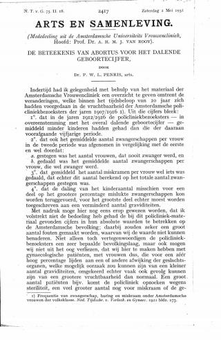 Eerste pagina van het artikel zoals het is gepubliceerd in het tijdschrift