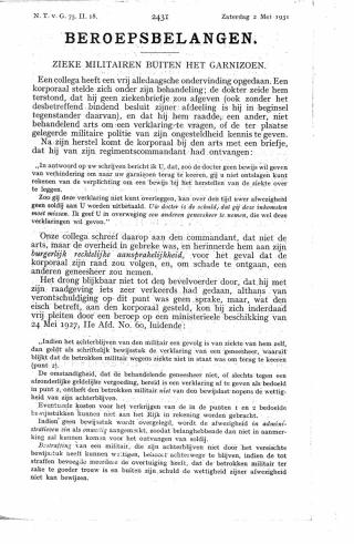 Eerste pagina van het artikel zoals het is gepubliceerd in het tijdschrift