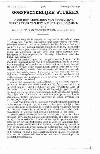 Eerste pagina van het artikel zoals het is gepubliceerd in het tijdschrift