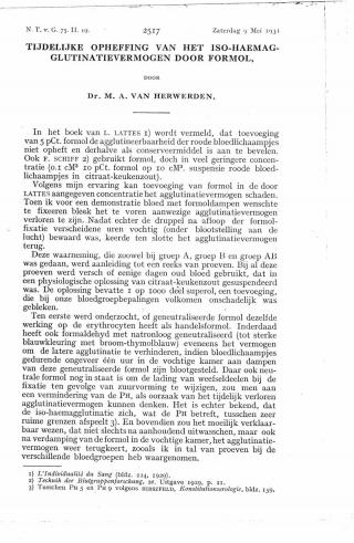 Eerste pagina van het artikel zoals het is gepubliceerd in het tijdschrift