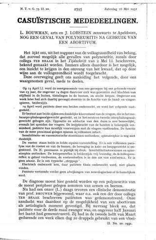 Eerste pagina van het artikel zoals het is gepubliceerd in het tijdschrift