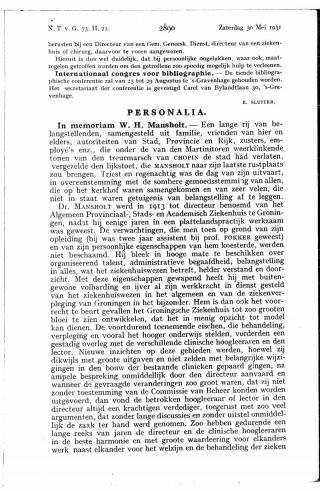 Eerste pagina van het artikel zoals het is gepubliceerd in het tijdschrift