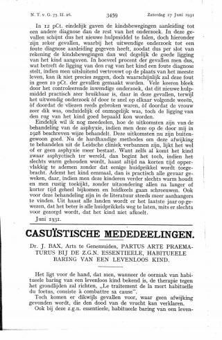 Eerste pagina van het artikel zoals het is gepubliceerd in het tijdschrift