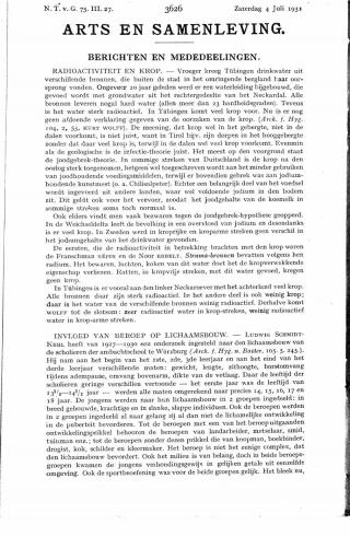 Eerste pagina van het artikel zoals het is gepubliceerd in het tijdschrift