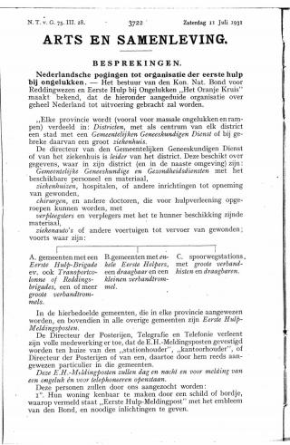 Eerste pagina van het artikel zoals het is gepubliceerd in het tijdschrift