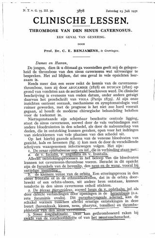 Eerste pagina van het artikel zoals het is gepubliceerd in het tijdschrift