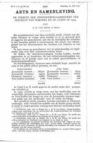 Eerste pagina van het artikel zoals het is gepubliceerd in het tijdschrift