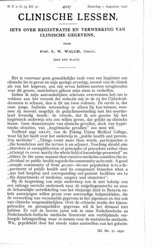 Eerste pagina van het artikel zoals het is gepubliceerd in het tijdschrift