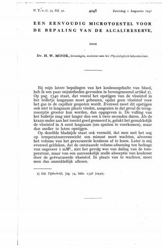 Eerste pagina van het artikel zoals het is gepubliceerd in het tijdschrift