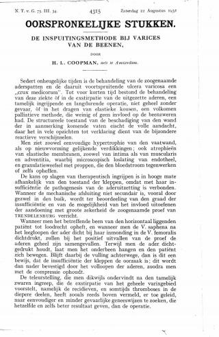 Eerste pagina van het artikel zoals het is gepubliceerd in het tijdschrift