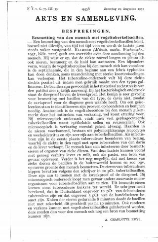 Eerste pagina van het artikel zoals het is gepubliceerd in het tijdschrift