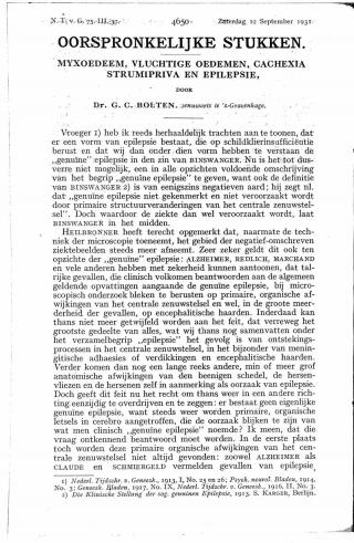 Eerste pagina van het artikel zoals het is gepubliceerd in het tijdschrift