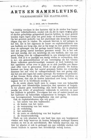 Eerste pagina van het artikel zoals het is gepubliceerd in het tijdschrift