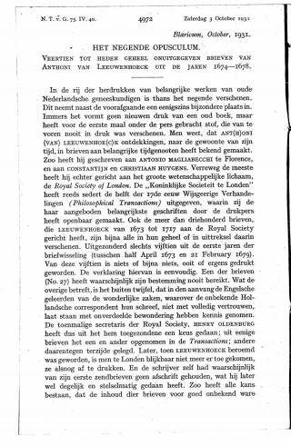 Eerste pagina van het artikel zoals het is gepubliceerd in het tijdschrift